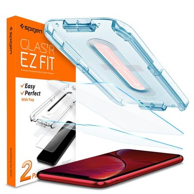 Захисне скло Spigen для iPhone 11 / XR EZ FIT GLAS.tR Screen Protector (2 шт), Clear (064GL25166) 064GL25166 фото