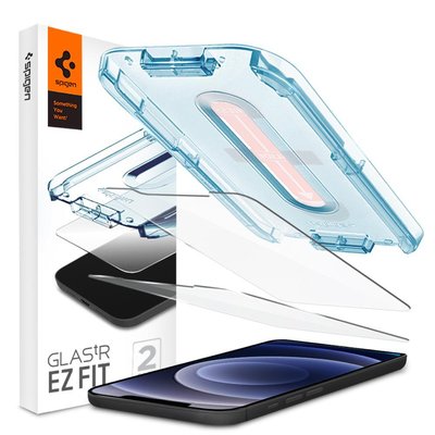 Защитное стекло Spigen для iPhone 12 Mini EZ FIT GLAS.tR Screen Protector (2 шт), Clear (AGL01811) AGL01811 фото