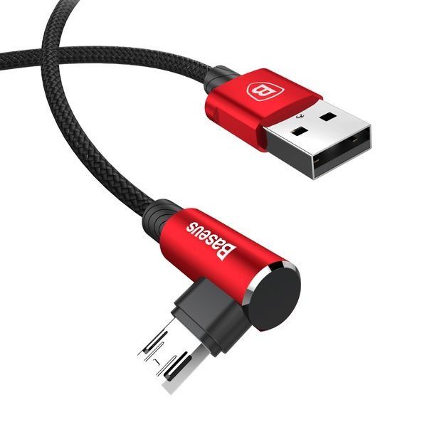 Кабель USB Baseus MVP Elbow MicroUSB 1м, Red (CAMMVP-A09) 269538 фото