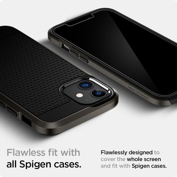 Захисне скло Spigen для iPhone Mini 12 EZ FIT GLAS.tR Screen Protector (2 шт), Clear (AGL01811) AGL01811 фото