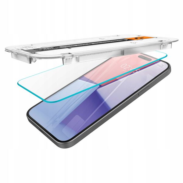 Защитное стекло Spigen для iPhone 15 Plus - EZ FIT GLAS.tR (2 шт), Clear (AGL06883) AGL06883 фото