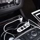 Автомобільний зарядний пристрій Hoco Z13 LCD One-Pull-Three Car Charger 2.1A, White+Silver (6957531050896) 50896 фото 7
