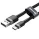 Кабель USB Baseus Cafule Type-C 3A 0.5m, Gray+Black (CATKLF-AG1) 278189 фото 2