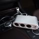 Автомобільний зарядний пристрій Hoco Z13 LCD One-Pull-Three Car Charger 2.1A, White+Silver (6957531050896) 50896 фото 8