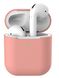 Чохол силіконовий для навушників Apple Airpods із заглушкою, силікон, різні кольори Рожевий 1112562739 фото