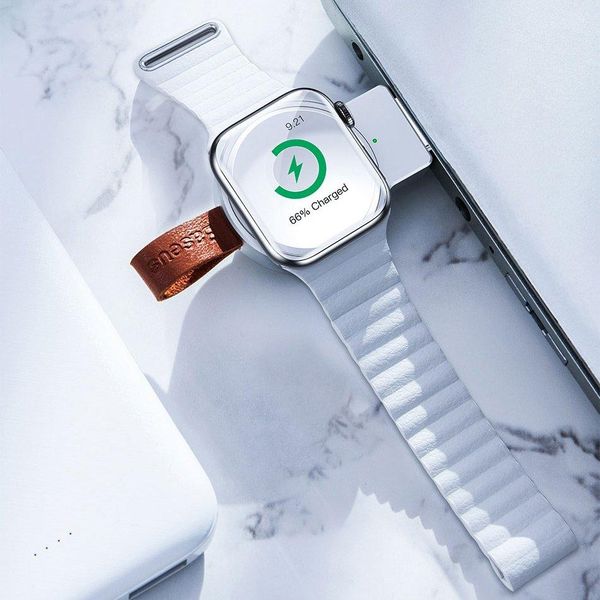 Бездротовий зарядний пристрій Baseus для Apple Watch 1/2/3/4 — Dotter, White (WXYDIW02-02) 294080 фото