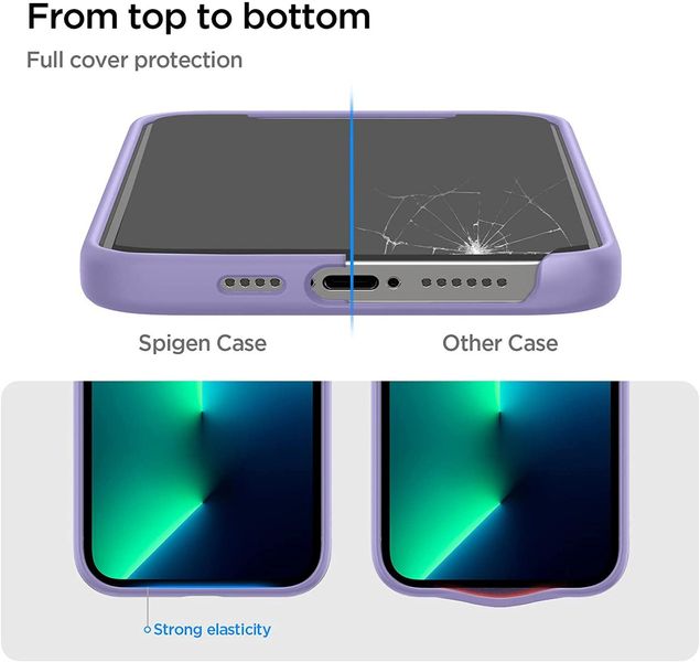 Чохол Spigen для iPhone 13 Pro Max — Silicone Fit, Iris Purple (ACS03231) ACS03231 фото
