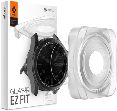 Захисне скло Spigen для Galaxy Watch 3 (45 mm) EZ FiT GLAS.tR (2шт), (AGL01843) AGL01843 фото