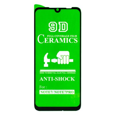 Защитная пленка Ceramics 9D Full Glue для Xiaomi Redmi Note 7 / Note 7 Pro, Black 1247330734 фото