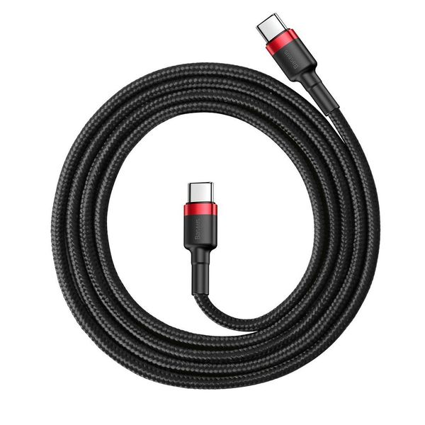 Кабель USB Baseus Cafule Type-C 3A 1m, Black+Red (CATKLF-G91) 285217 фото