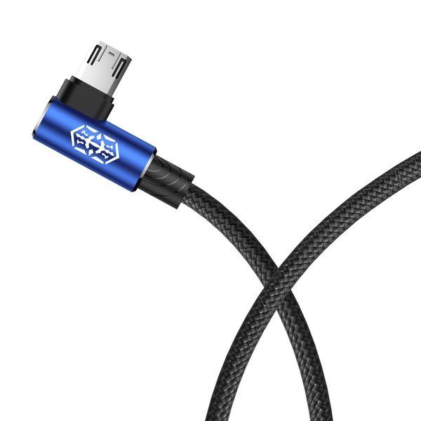 Кабель USB Baseus MVP Elbow MicroUSB 1м, Blue (CAMMVP-A03) 269521 фото
