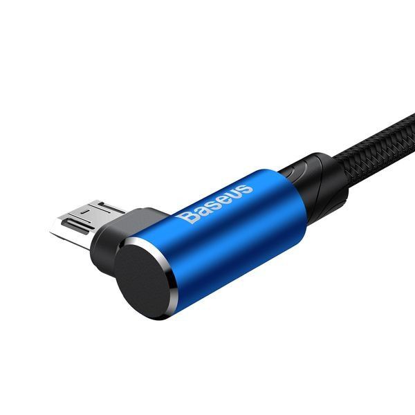 Кабель USB Baseus MVP Elbow MicroUSB 1м, Blue (CAMMVP-A03) 269521 фото