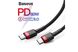 Кабель USB Baseus Cafule Type-C 3A 1m, Black+Red (CATKLF-G91) 285217 фото 4