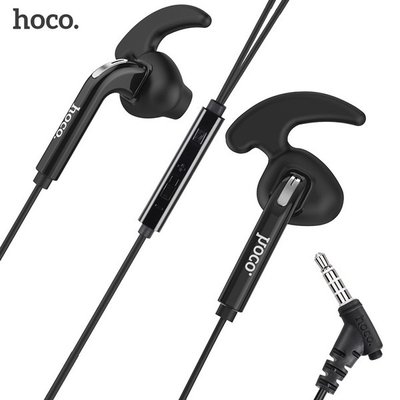 Навушники універсальні з мікрофоном HOCO M6 Sports Earpiece, Black 966424314 фото