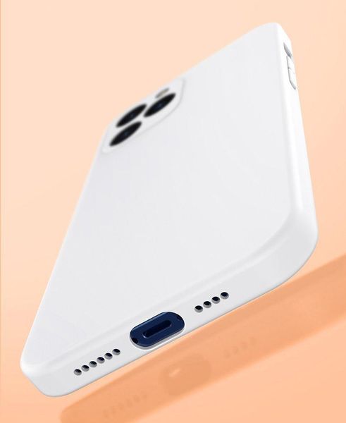 Чохол Baseus для iPhone 12 Pro Max Liquid Silica Gel, Ivory white (WIAPIPH67N-YT02) 228597 фото