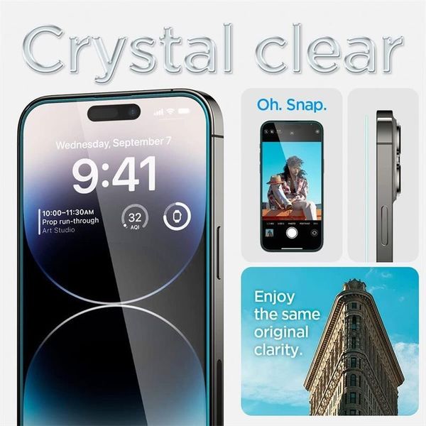 Захисне скло Spigen для iPhone 14 Pro (1шт) GLAS.tR Slim HD, Clear (AGL05222) AGL05222 фото