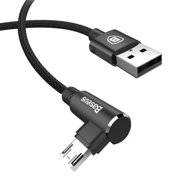 Кабель USB Baseus MVP Elbow MicroUSB 1м, Black (CAMMVP-A01) 269514 фото