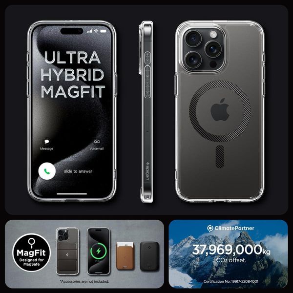 Чохол Spigen для iPhone 15 Pro Max - Ultra Hybrid MagFit, Carbon Fiber (ACS06578) ACS06578 фото