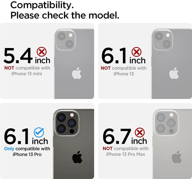 Чохол + Захисне скло від Spigen для iPhone 13 Pro — Crystal Pack (Захисне скло 2 шт.) (ACS03637) ACS03637 фото