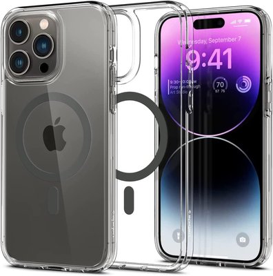 Чехол Spigen для iPhone 14 Pro Max (Повреждена упаковка) - Ultra Hybrid MagSafe, Graphite (ACS04826) ACS04826 фото