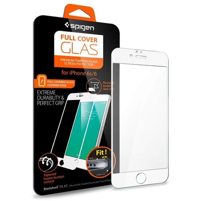 Защитное стекло Spigen для iPhone 6S / 6 Full Cover, White (SGP11590) SGP11590 фото