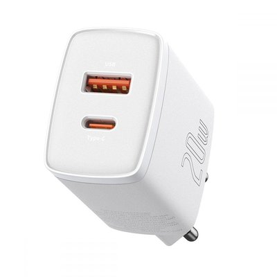 Мережевий зарядний пристрій Baseus 20W Compact, Quick Charger, White (CCXJ-B02) 207240 фото