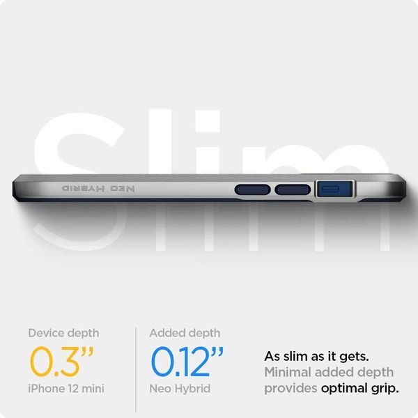 Чехол Spigen для iPhone 12 mini (5.4") - Neo Hybrid, Satin Silver (ACS02259) ACS02259 фото