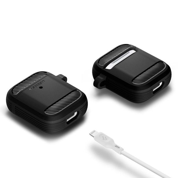 Чехол Spigen для Apple AirPods 1/2 - Rugged Armor, Matte Black (ASD01117) ASD01117 фото