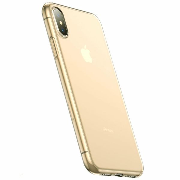 Чехол Baseus для Apple iPhone XS MAX Simplicity Series, Transparent Gold (ARAPIPH65-B0V) 279841 фото