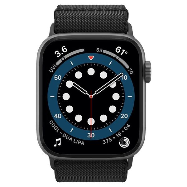 Нейлоновый ремешок Spigen для Apple Watch Band Lite Fit серии SE/7/6/5/4 (41/40/38 мм), Black (AMP02290) AMP02290 фото