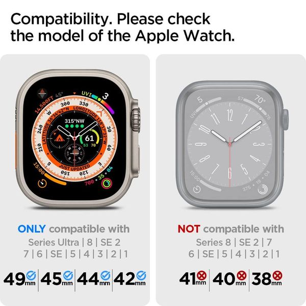 Нейлоновий ремінець Spigen для Apple Watch (49/45/44/42) - Lite Fit Ultra, Navy (AMP05984) AMP05984 фото