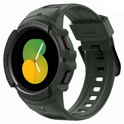Чехол и ремешок Spigen для Galaxy Watch 4/5 (44mm) Rugged Armor "PRO" 2 in1 Military Green (ACS05395) ACS05395 фото