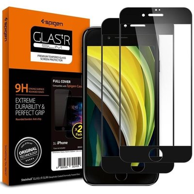 Захисне скло Spigen для iPhone 7/8/SE(2020/2022) - Glas.tR Full Cover (2 шт), Black (AGL01315) AGL01315 фото