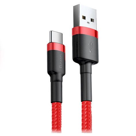 Кабель USB Baseus Cafule Type-C 3A 0.5m, Red (CATKLF-A09) 278165 фото