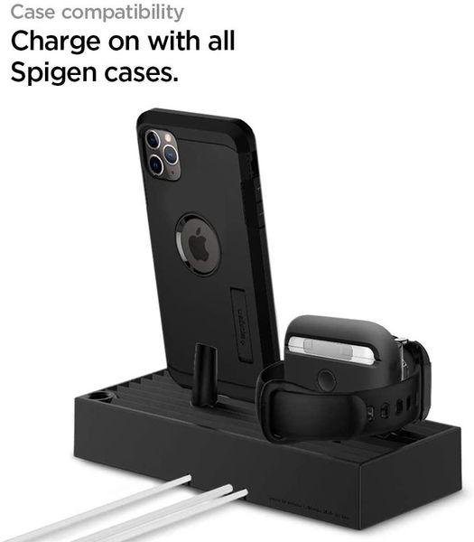 Підставка Spigen 3 in 1 Apple Devices Stand S318, Black (000MP25254) 000MP25254 фото