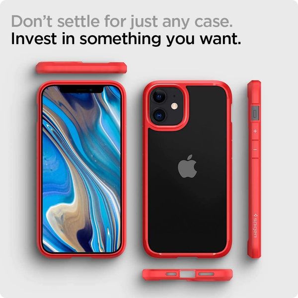 Чохол Spigen для iPhone 12 mini (5.4") — Ultra Hybrid, RED (ACS01747) ACS01747 фото