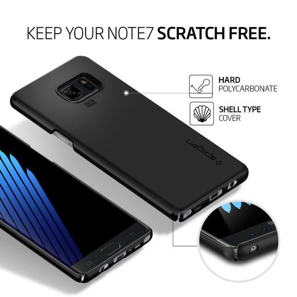 Чохол Spigen для Samsung Note 7 Thin Fit, Black (562CS20395) 562CS20395 фото
