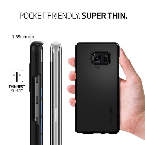 Чохол Spigen для Samsung Note 7 Thin Fit, Black (562CS20395) 562CS20395 фото