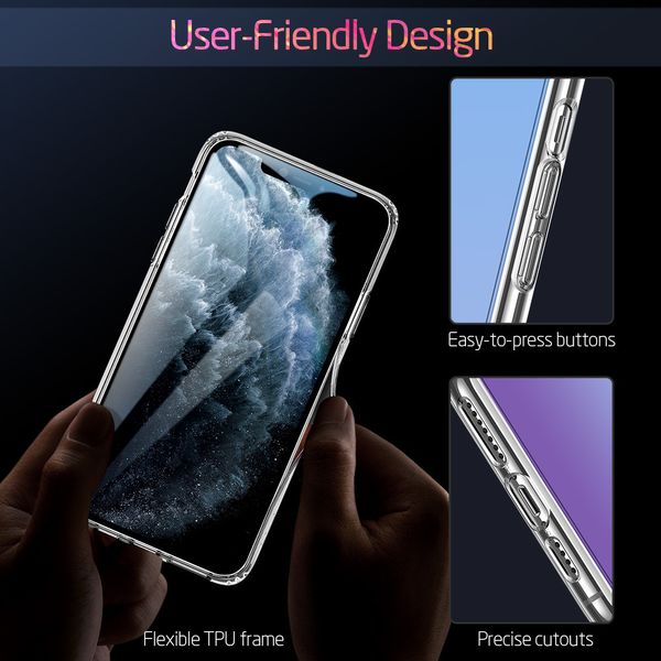 Чехол ESR для iPhone 11 Pro Max Mimic Tempered Glass, Blue+Purple (3C01192420201) 92224 фото