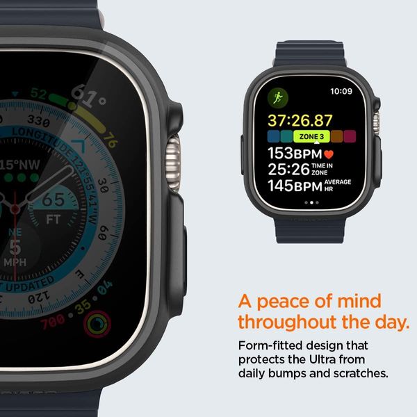 Чохол Spigen для Apple Watch Ultra (49mm) - Thin Fit, Black (ACS05458) ACS05458 фото