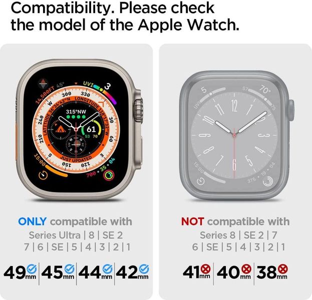 Нейлоновый ремешок Spigen для Apple Watch (49/45/44/42) - Lite Fit Ultra, Orange (AMP05986) AMP05986 фото