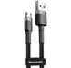 Кабель USB Baseus Cafule Micro 2.4A 0.5M, Gray+Black (CAMKLF-AG1) 280304 фото 1