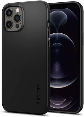 Чохол Spigen для iPhone 12 Pro Max — Thin Fit, Black (ACS01612) ACS01612 фото