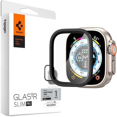 Защитное стекло Spigen для Apple Watch Ultra (49mm) - Glas.tR Slim Pro (1шт), Black (AGL06163) AGL06163 фото