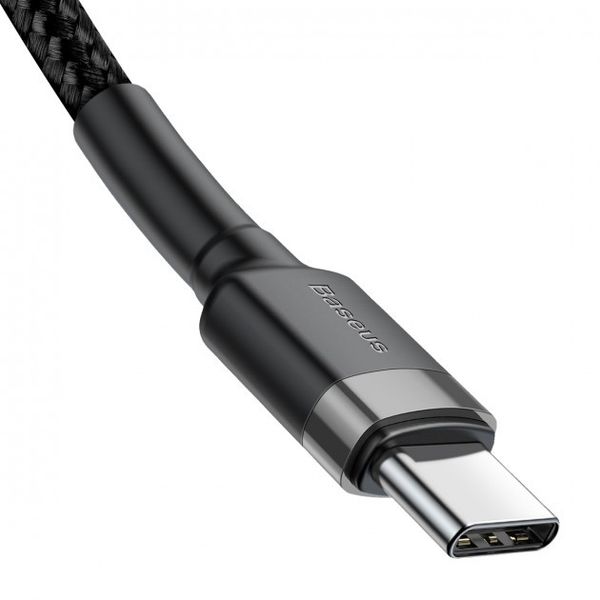 Кабель USB Baseus Cafule Type-C 3A 2m, Black+Gray (CATKLF-HG1) 285231 фото