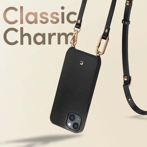 Чохол Spigen для iPhone 13 — Cyrill, Classic Charm, з ремінцем, Чорний (ACS03186) ACS03186 фото