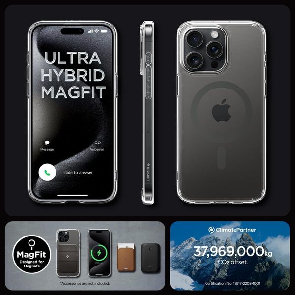 Чохол Spigen для iPhone 15 Pro Max - Ultra Hybrid MagFit, Graphite (ACS06577) ACS06577 фото