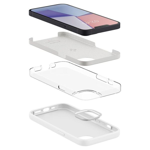 Чохол Spigen для iPhone 13 mini — Silicone Fit, White (ACS03229) ACS03340 фото
