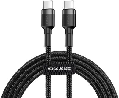 Кабель USB Baseus Cafule Type-C 3A 1m, Black+Grey (CATKLF-GG1) 285200 фото