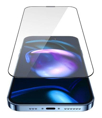 Захисне скло Baseus для iPhone 14 Pro Max - Full-Glass 0.3mm (із сіточкою на динамік), Black (SGLZ020301) 619824 фото